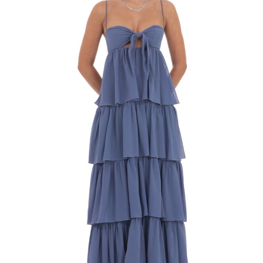 Lucy in the Sky Blue Spaghetti Strap Maxi Dress